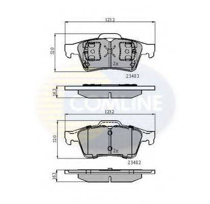 COMLINE CBP0946 Комплект гальмівних колодок, дискове гальмо