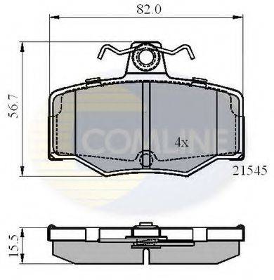 COMLINE CBP0878 Комплект гальмівних колодок, дискове гальмо