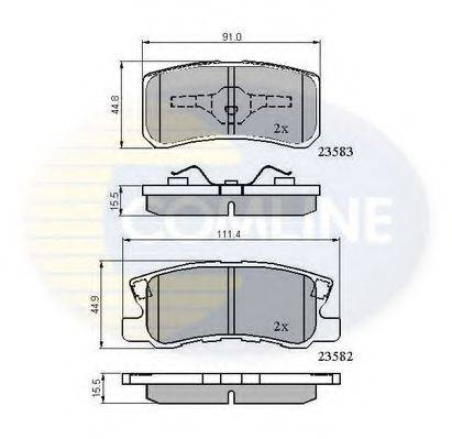 COMLINE CBP0905 Комплект гальмівних колодок, дискове гальмо