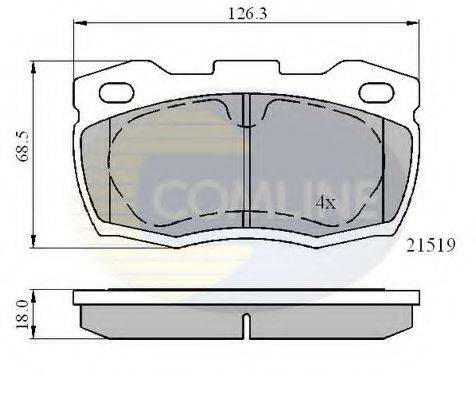 COMLINE CBP01052 Комплект гальмівних колодок, дискове гальмо