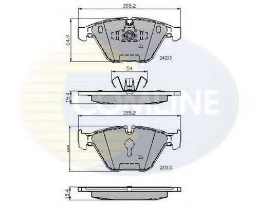 COMLINE CBP01700 Комплект гальмівних колодок, дискове гальмо