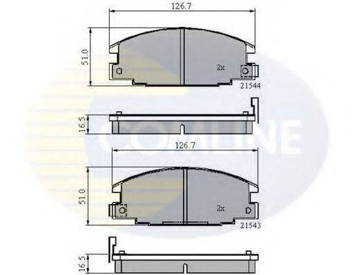 COMLINE CBP3322 Комплект гальмівних колодок, дискове гальмо