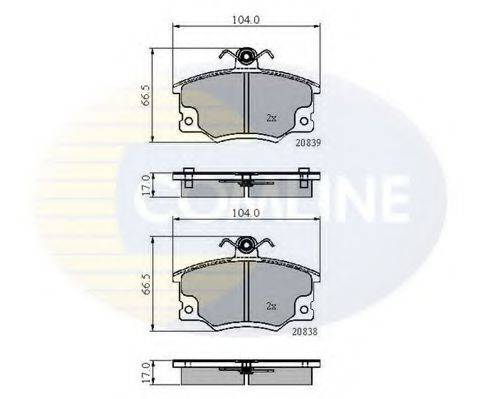 COMLINE CBP4137 Комплект гальмівних колодок, дискове гальмо