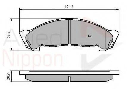 COMLINE ADB01175 Комплект гальмівних колодок, дискове гальмо