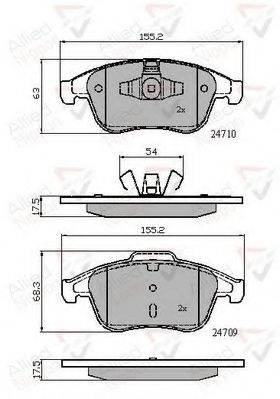COMLINE ADB02001 Комплект гальмівних колодок, дискове гальмо
