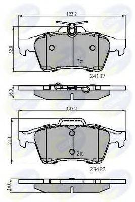 COMLINE CBP01599 Комплект гальмівних колодок, дискове гальмо