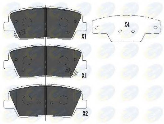 COMLINE CBP36009 Комплект гальмівних колодок, дискове гальмо