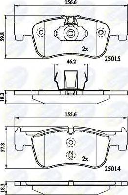 COMLINE CBP02148 Комплект гальмівних колодок, дискове гальмо