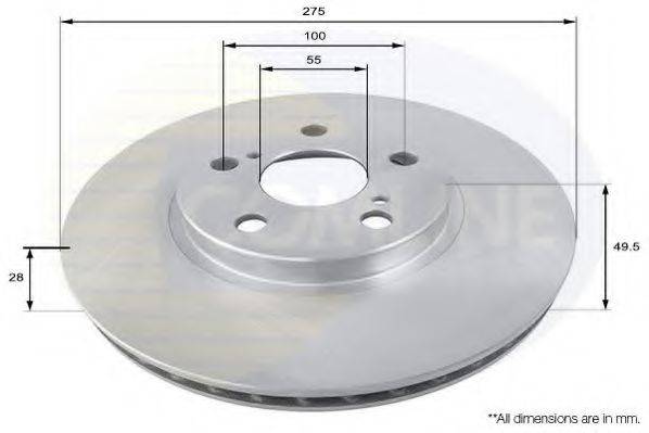 COMLINE ADC0154V гальмівний диск