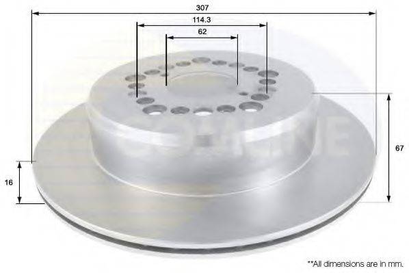 COMLINE ADC0163V гальмівний диск