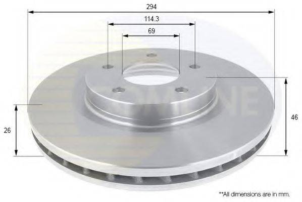 COMLINE ADC2318V гальмівний диск