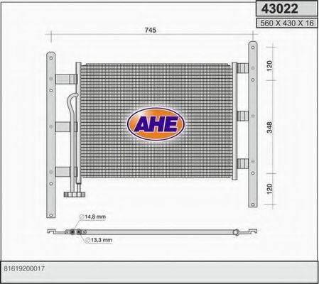 AHE 43022 Конденсатор, кондиціонер