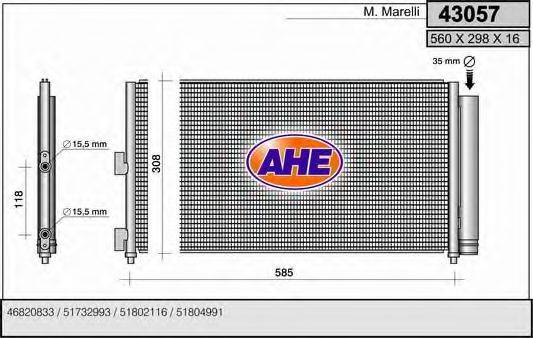 AHE 43057 Конденсатор, кондиціонер