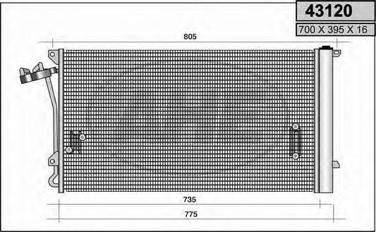 AHE 43120 Конденсатор, кондиціонер