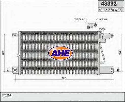 AHE 43393 Конденсатор, кондиціонер