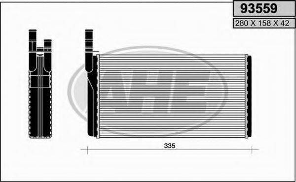 AHE 93559 Теплообмінник, опалення салону