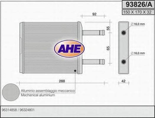 AHE 93826A Теплообмінник, опалення салону