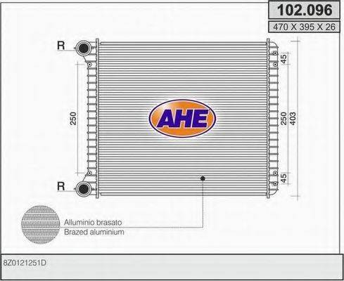 AHE 102096 Радіатор, охолодження двигуна