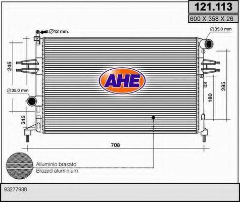 AHE 121113 Радіатор, охолодження двигуна