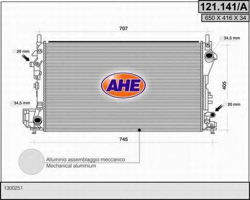 AHE 121141A Радіатор, охолодження двигуна