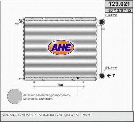 AHE 123021 Радіатор, охолодження двигуна