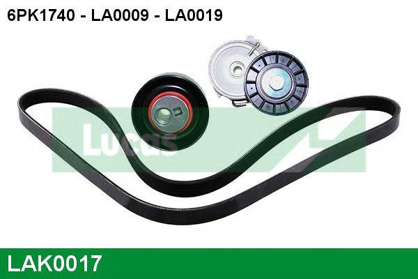 LUCAS ENGINE DRIVE LAK0017 Полікліновий ремінний комплект