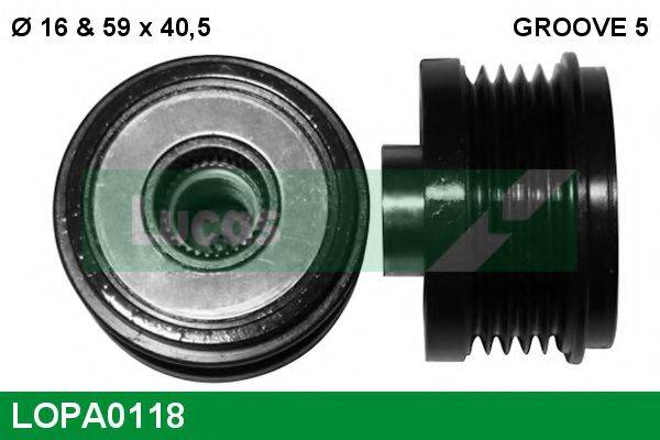 LUCAS ENGINE DRIVE LOPA0118 Механізм вільного ходу генератора