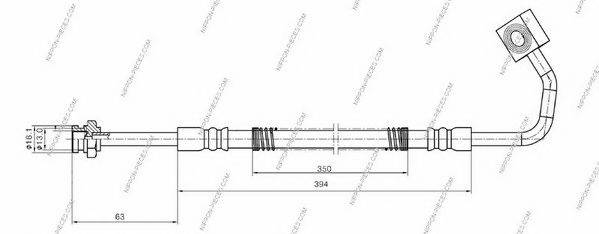 NPS K370A08 Гальмівний шланг