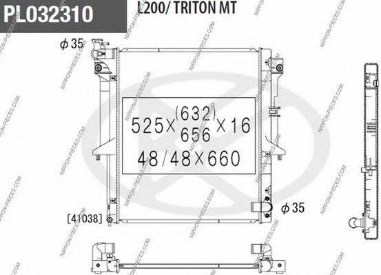 NPS M156I60 Радіатор, охолодження двигуна