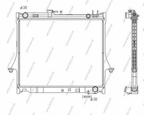 NPS I156U08 Радіатор, охолодження двигуна