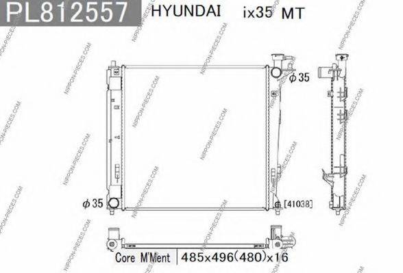 NPS H156I67 Радіатор, охолодження двигуна