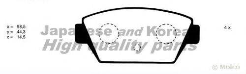 ASHUKI C01201 Комплект гальмівних колодок, дискове гальмо