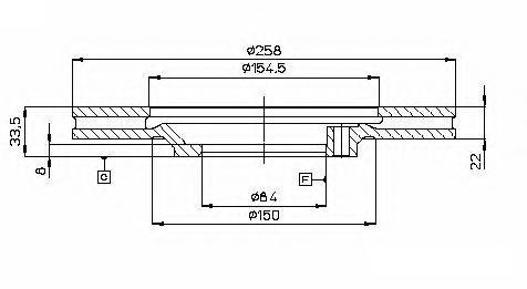 ASHUKI C65405 гальмівний диск