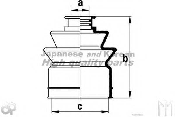 ASHUKI D11715 Комплект пильника, приводний вал