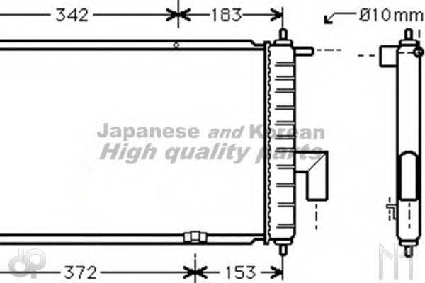 ASHUKI J20707 Радіатор, охолодження двигуна