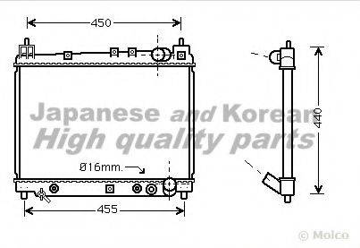 ASHUKI T55316 Радіатор, охолодження двигуна