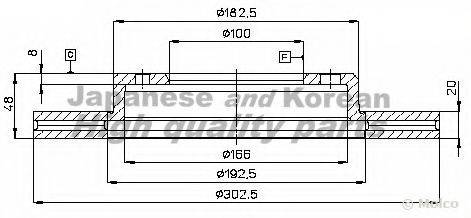 ASHUKI T60242 гальмівний диск