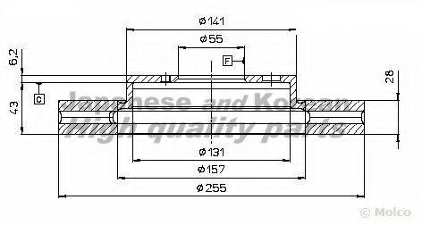 ASHUKI T60267 гальмівний диск