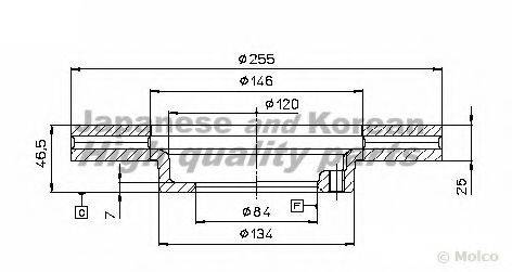 ASHUKI T60275 гальмівний диск