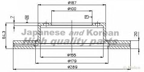 ASHUKI T60295 гальмівний диск