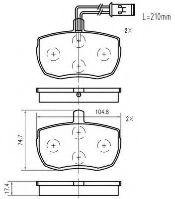 VEMA K410703 Комплект гальмівних колодок, дискове гальмо