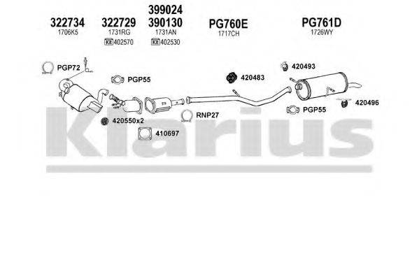 KLARIUS 631283U Система випуску ОГ