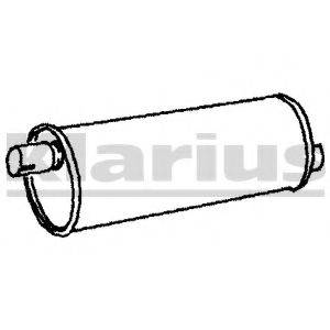 KLARIUS 210110 Середній глушник вихлопних газів