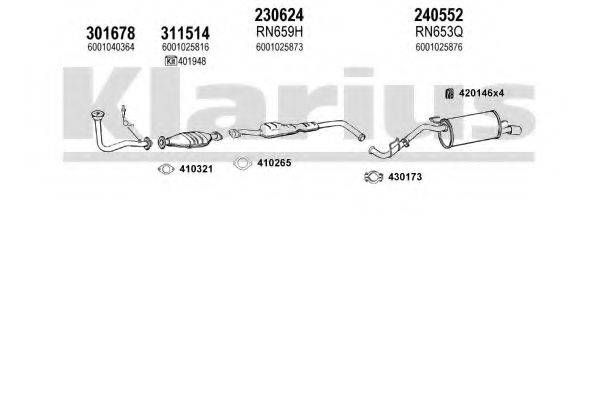 KLARIUS 720737E Система випуску ОГ