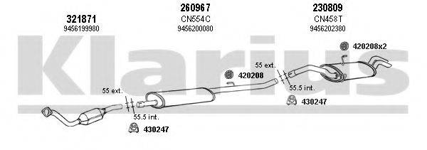 KLARIUS 330880E Система випуску ОГ