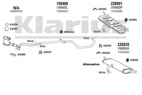 KLARIUS 931150E Система випуску ОГ