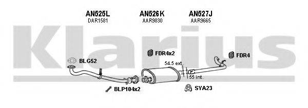 KLARIUS 160374U Система випуску ОГ