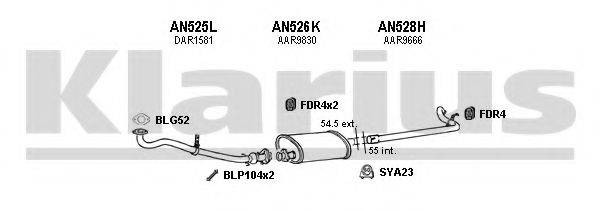 KLARIUS 160375U Система випуску ОГ