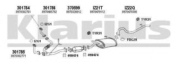 KLARIUS 290011U Система випуску ОГ