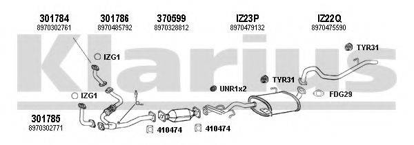KLARIUS 290012U Система випуску ОГ
